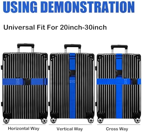 Luggage Straps for Suitcases TSA Approved-2 Pack Bright Personalized Luggage - Image 4