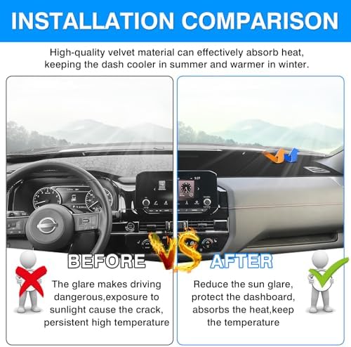 Autorder Dashboard Cover Mat for 2022-2025 2026 Nissan Pathfinder Accessories - Image 3