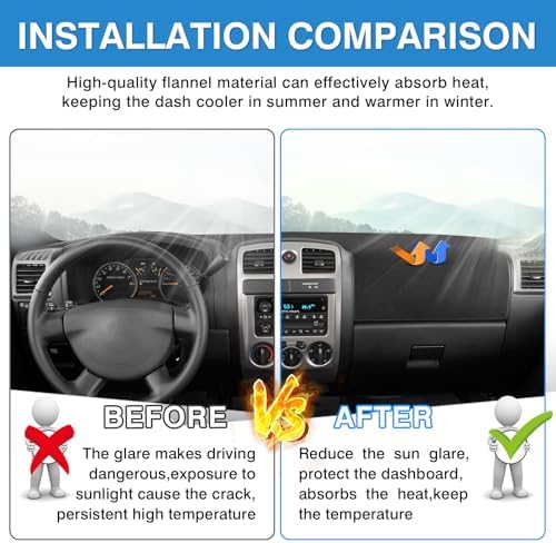 Autorder Dashboard Cover Mat for Chevy Chevrolet Colorado/GMC Canyon 2004-2012 - Image 3