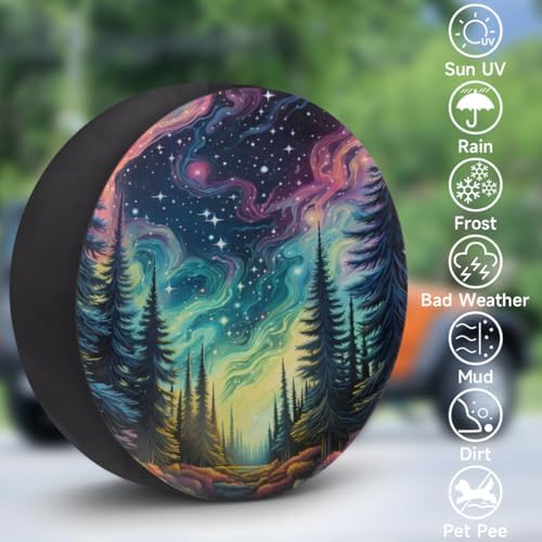 Galaxy Spare Tire Cover 16in Spare Wheel Covers Tire Storage Cover - Image 3