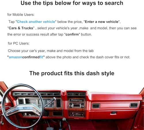 Yiz Dash Cover Mat for Ford F100 F150 F250 F350 Bronco J71 - Image 2