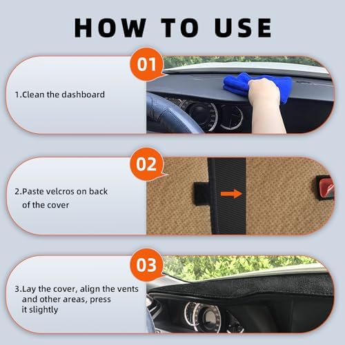 Dashboard Cover Dash Mat Fit for to-yota Sienna 2010-2004, Car Dash Board Mat - Image 6
