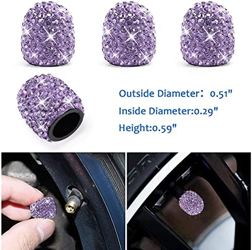 ToBeQueen Purple Bling Car Accessories Set - Image 6