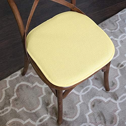 Sweet Home Collection Chair Cushion Memory Foam Pads Honeycomb Pattern Slip Non - Image 5