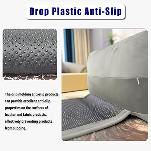 Velvet Recliner Headrest Pillow, Non-Slip Neck Support, Light Gray - Image 3