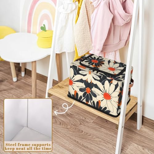 Orange Flowers Storage Bins - Image 5
