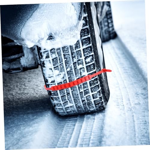 TIDTALEO 15pcs Car Tire Anti-skid Tie Emergency Snow Tire Chains Orange Plastic - Image 5