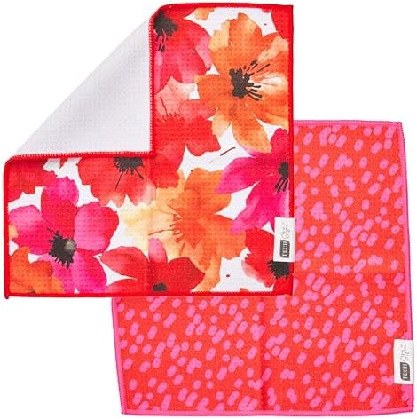 Ritz 6-Piece Poppy & Long Dots Microfiber Dish Cloth Set – Vibrant Watercolor - Image 6