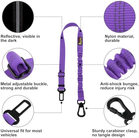 Plutus Pet Dog Seat Belt for Car, Adjustable Harness - Image 2