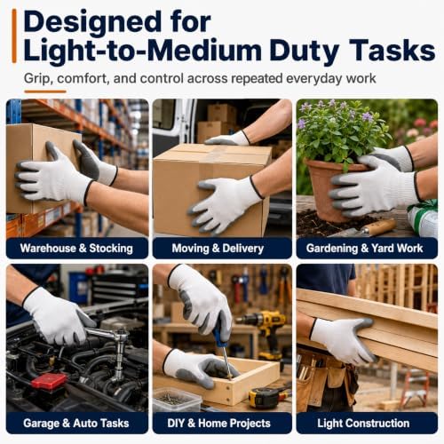 Work Gloves, Nitrile-Coated Grip - Image 5