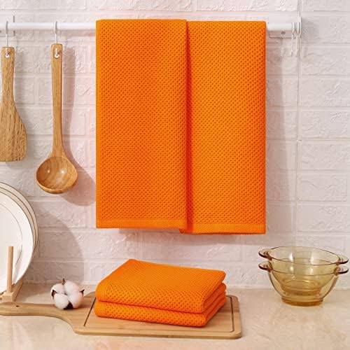 Kitinjoy 100% Cotton Waffle 4-Pack Kitchen Towels - Image 6