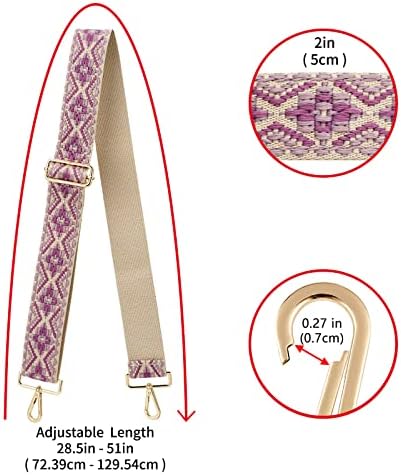 ZOOEASS Wide Shoulder Strap Adjustable Replacement Belt Crossbody Canvas Bag - Image 3