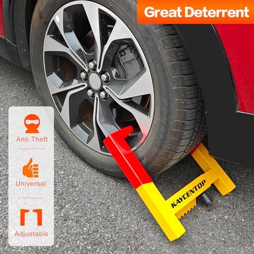 KAYCENTOP Universal Weel Lock Clamp, Wheel Chock Lock, Tire Lock Anti Theft - Image 7
