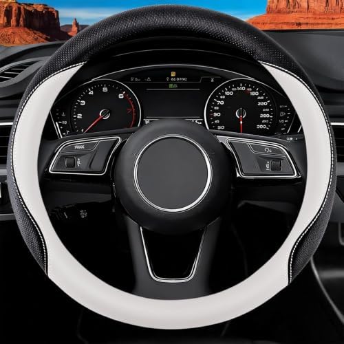 Car Steering Wheel Cover, Non-Slip Leather Protector - Image 2