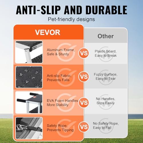 VEVOR 4-Step Dog Car Steps, Folding Dog Ramp - Image 5