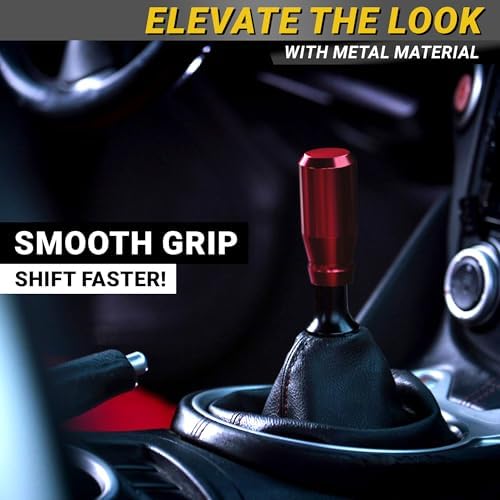 JDM Style Shift Knob for Gear Stick Shifter, 5 6 Speed Manual, Racing Red - Image 3