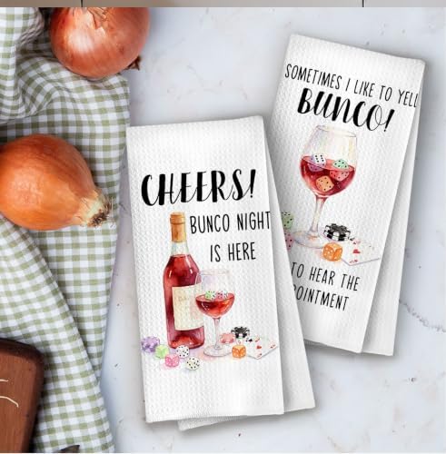 Bunco Poker Gifts Kitchen Towels 16x24 Inch Set of 2 - Image 4