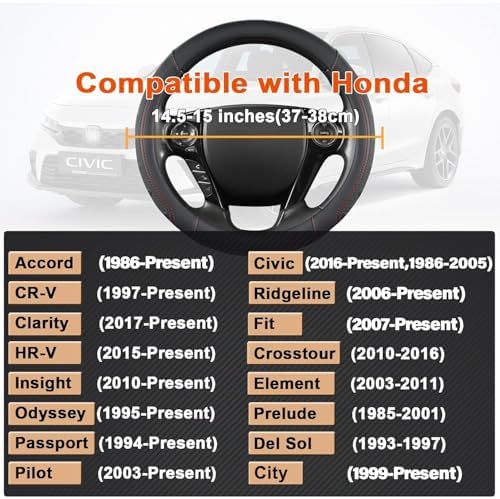 GIANT PANDA Microfiber Leather Steering Wheel Cover - Image 3