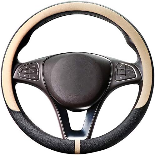 COFIT Breathable Car Steering Wheel Cover 15 inch Auto Universal Leather Wrap by COFIT