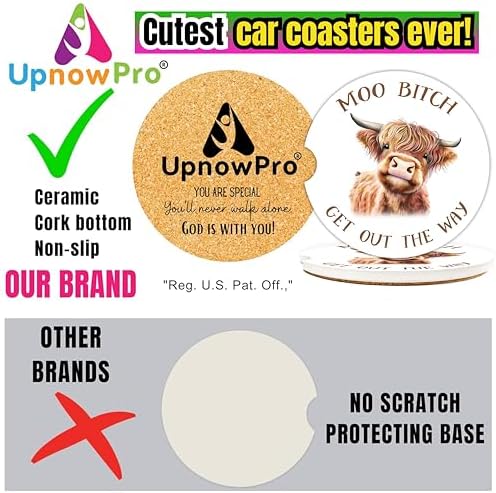 Cow Car Coasters for Cup Holders - Image 3