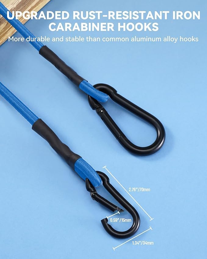 8 Pack 60" Heavy Duty Bungee Cords - Image 3