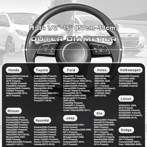 SEG Direct Car Steering Wheel Cover 14.5"-15" Silver Carbon Fiber Pattern - Image 5