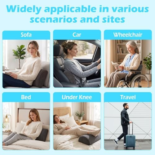 XIAIJIA Lumbar Support Pillow for Couch, Recliner Chair, Light Grey - Image 6