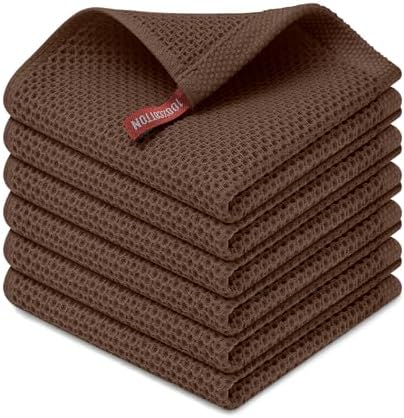 Kitinjoy 100% Cotton Waffle 6-Pack Kitchen Towels by Kitinjoy