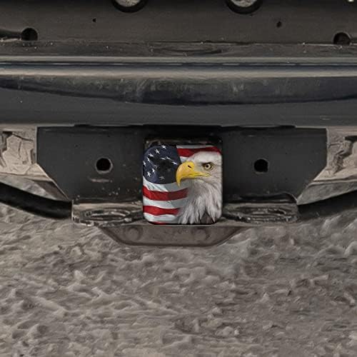 Swono Bald Eagle American Flag Tow Trailer Hitch Cover Plug Insert, Bald Eagle - Image 5