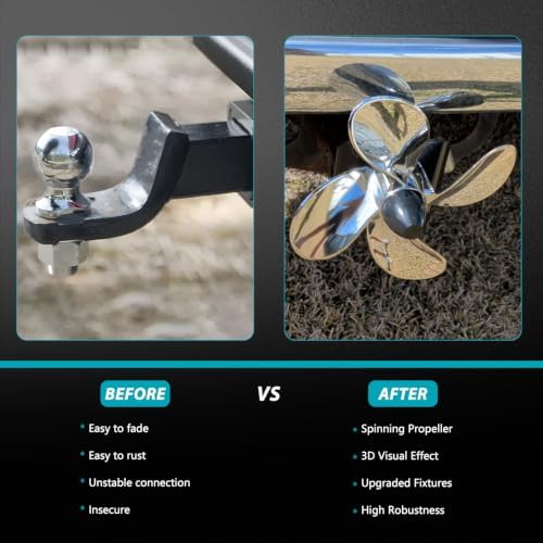 Tow Hitch Cover 77009 with Spinning Propeller - Image 6