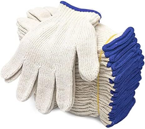 Evridwear Cotton Polyester String Knit Shell Safety Protection Work Gloves by Evridwear