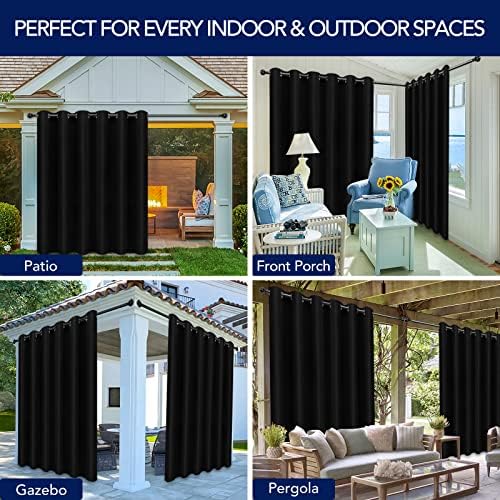 PureFit Outdoor Curtains for Patio Waterproof Weatherproof Outside Curtains - Image 5
