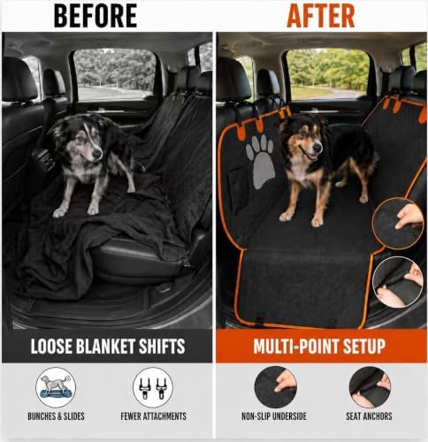 Dog Car Seat Cover for Back Seat, Waterproof Hammock for Cars and SUVs - Image 4