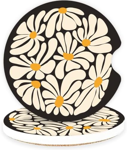 Ceramic Car Coasters – Absorbent Car Cup Holder Coaster Set by lethooly
