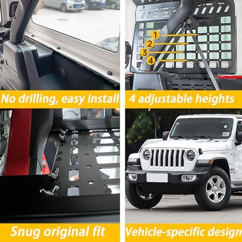 ITrims Car Trunk Organizer for Jeep Wrangler JL Hard Top 4dr 2018-2025 Car - Image 5