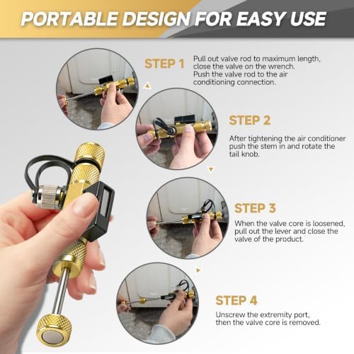 2026 Upgraded Vacuum-Rated Valve Core Removal Tool, 1/4" & 5/16" 2 Sizes - Image 6