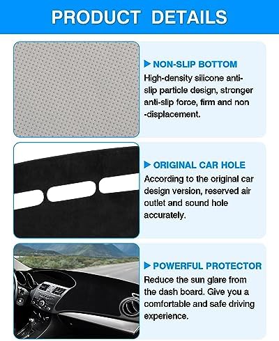 Autorder Dashboard Cover Mat for 2010-2013 Mazda 3 Sedan/Hatchback/MazdaSpeed3 - Image 6