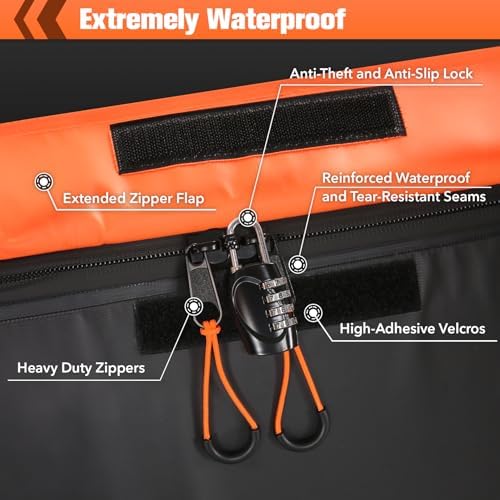 Sailnovo 20 Cu Ft Hitch Cargo Carrier Soft Shell Bag, Waterproof PVC - Image 5