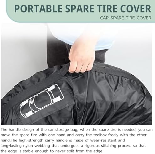 1 PC Car Tire Protector, Car Spare Tire Cover, Spare Tire Storage Bag, Universal - Image 5