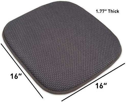 Sweet Home Collection Memory Foam Chair Cushion Honeycomb Pattern Solid Color - Image 4