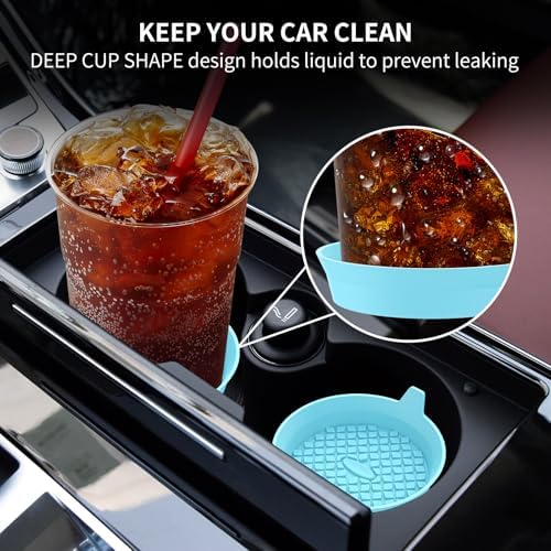 ME.FAN Car Cup Holder Coasters Silicone Cups Mats, Automotive Universal - Image 3