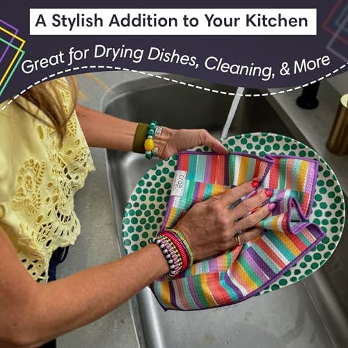 Double-Sided Microfiber Washcloths, Waffle Weave Kitchen Washcloths - Image 3