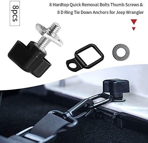 Anxingo 8Pcs Hardtop Quick Removal Fastener Thumb Screws Nuts Kit & 8 Pack D - Image 6