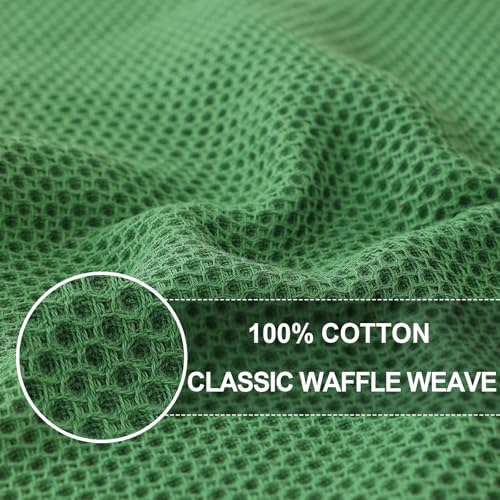 Homaxy 100% Cotton Oversized Waffle Weave Kitchen Towels 4-Pack - Image 2