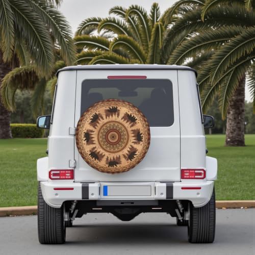 Bear Spare Tire Cover Wildlife Forest Waterproof Dust-Proof Universal 17 Inch - Image 7