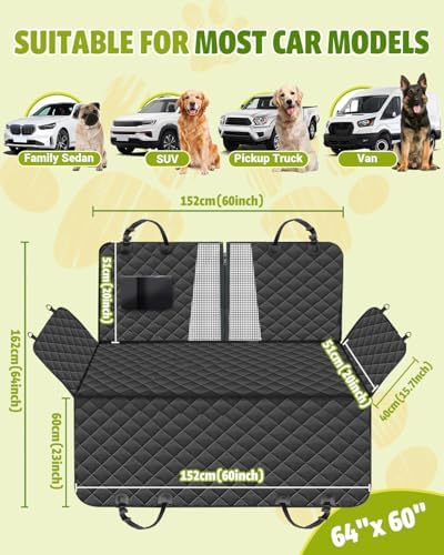 Victoper Dog Car Seat Cover, 600D Heavy Dute Car Seat Cover - Image 2