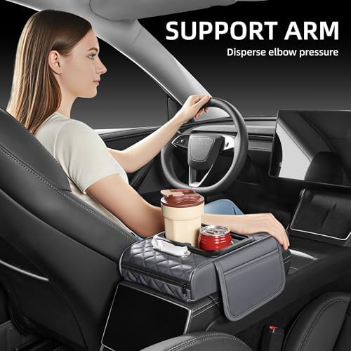5 in 1 Nappa Leather Console Armrest Cover - Image 4