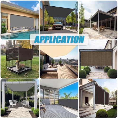 Amagenix 90% Pergola Shade Cover 20'X 23' Dark Gray Sun Shade Cloth - Image 6