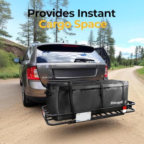 BougeRV Hitch Cargo Carrier Bag 12 Cubic Feet 1000D Waterproof Expandable - Image 2