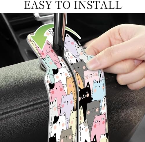 PU Leather Car Seat Hook, Storage Headrest Hanger, Cute Car Backseat Organizer - Image 5